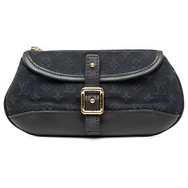 Pochette Anne Sophie Mini Lin Monogram Blu Louis Vuitton