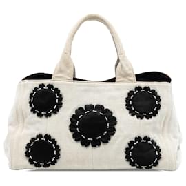 Prada Brown Canvas Canapa Mistolino Tote