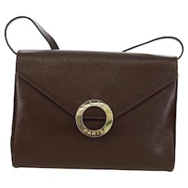 Céline Borsa a spalla in pelle con logo circolare Celine