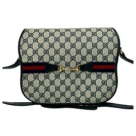 Gucci Vintage Sherry Linie Horsebit Leder Schultertasche