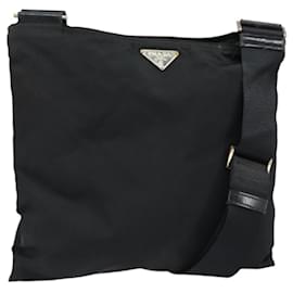 Borsa a Spalla PRADA Nylon Nera Auth 170396