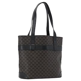 Céline Borsa tote in tela Macadam CELINE in pelle PVC nera e oro Auth 172280