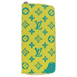 LOUIS VUITTON Playground Zippy Vertikaler Geldbeutel Gelb M82005 Auth 171843M