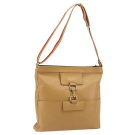 GUCCI Borsa a Spalla Jackie Sherry in Pelle Marrone Oro 001 4094 Auth 172211