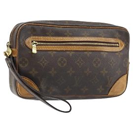 LOUIS VUITTON Clutch Marly Dragonne GM Monogram M51825 LV Auth ka2590