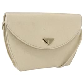 Saint Laurent Borsa a Spalla in Pelle Avorio Oro Auth fm5082