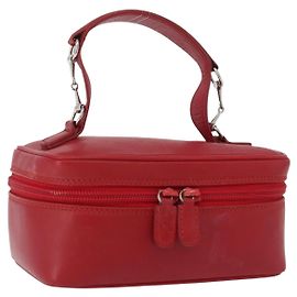 Borsa a mano Vanity in pelle rossa e oro GUCCI 032 1956 0141 Auth 173470