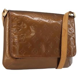 LOUIS VUITTON Borsa Thompson Street Monogram Vernis Bronzo M91124 LV Auth 172115
