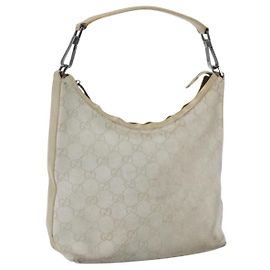 Borsa Guccissima in tela GG Gucci in suede beige chiaro argento 000 0602 Auth fm5161