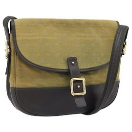 LOUIS VUITTON Monogram Mini Belanger Schultertasche TST Khaki M92673 Auth th6595