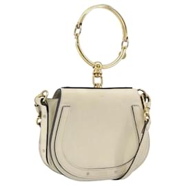 Chloé Borsa a mano Chloe Nile in pelle 2 in 1 avorio oro Auth 169835