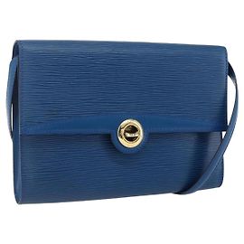 LOUIS VUITTON Epi Pochette Arche Schultertasche Blau M52575 LV Auth ka2567