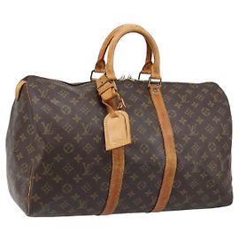 LOUIS VUITTON Bolsa Boston Monogram Keepall 45 M41428 Auth LV ka2519