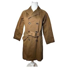 Comme Des Garcons Trenchcoat de Denim Vintage Comme Des Garçons Marrón Caqui S