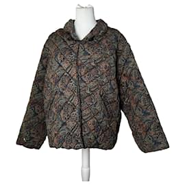 Vintage Dior abstrakte mehrfarbige Pufferjacke M