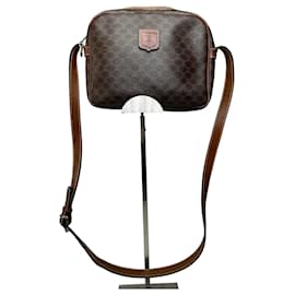 Céline Bolso de hombro de cuero monograma Triomphe de Celine Paris vintage marrón