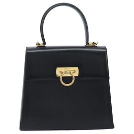 Salvatore Ferragamo Gancini Convertible Top Handle Leather Medium