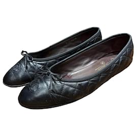 Bailarinas de cuero acolchadas Chanel