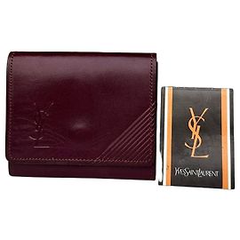 Vintage Yves Saint Laurent Leather Purse Purple
