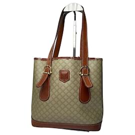 Céline Borsa a secchiello in pelle monogramma Triomphe di Celine Paris vintage marrone verde
