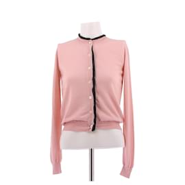Prada JPG bedruckter Kaschmir Cardigan Rosa