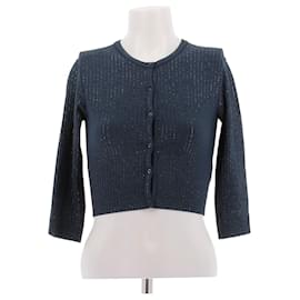Alaïa Cardigan in Dunkelblau mit Knöpfen