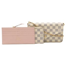 Borsa a Spalla 2 in 1 Pochette Felicie Damier Azur di Louis Vuitton