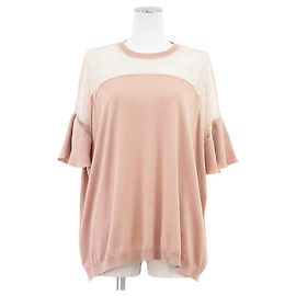 Top de lana con encaje floral Valentino