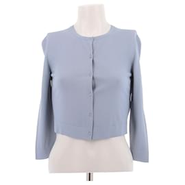 Alaïa Cardigan in Blau mit Knöpfen