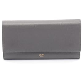 Celine Graue Lange Bi-Fold Geldbörse - Céline