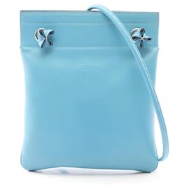Hermès Aline Mini Schultertasche in Blau