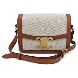 Borsa a tracolla Celine Classic Triomphe - Beige - Céline