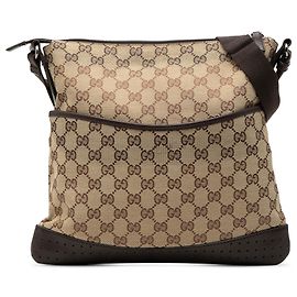 Bandolera Gucci de lona GG marrón
