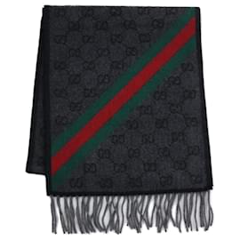 Stola in lana grigia da uomo Gucci
