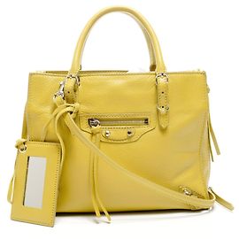 Bolsa de ombro mini de couro Paper 2 em 1 da Balenciaga