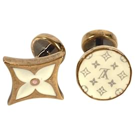 Gemelli Monogram in oro e bianco Louis Vuitton