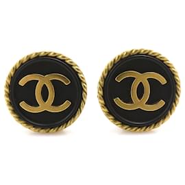 Orecchini a clip in metallo e plastica Chanel Coco Mark