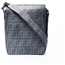 Fendi Zucca Gray Shoulder Bag