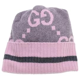Cappello in cashmere rosa Gucci