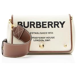 Pequeño bolso cruzado de lona Horseferry de Burberry
