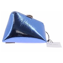 Attico Pochette blu in pelle