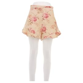 Pantaloncini in lino con stampa floreale Zimmermann