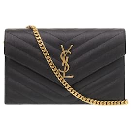 Sac à main en cuir noir Yves Saint Laurent
