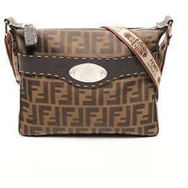 Bolso de Hombro de Lona Zucca Fendi