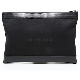 Clutch Bag Balenciaga M Canvas Clip Logo