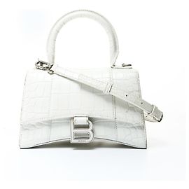 Borsa a spalla in pelle stampata Hourglass XS di Balenciaga
