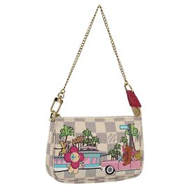 LOUIS VUITTON Azur Vivienne Mini Pochette Accessoires N60487 LV Auth 167035SM