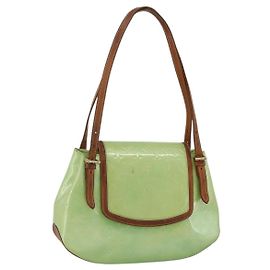 LOUIS VUITTON Borsa a Spalla Vernis Biscayne Bay GM Menta M91285 Auth LNZ031