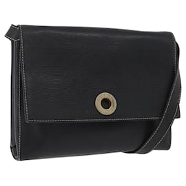 Borsa a Spalla CÉLINE Circle in Pelle Nera e Oro Auth fm5181 - Céline