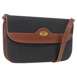 Borsa a Spalla in Tela Micro GG Gucci PVC Nero Oro 004 106 0024 Auth 173559